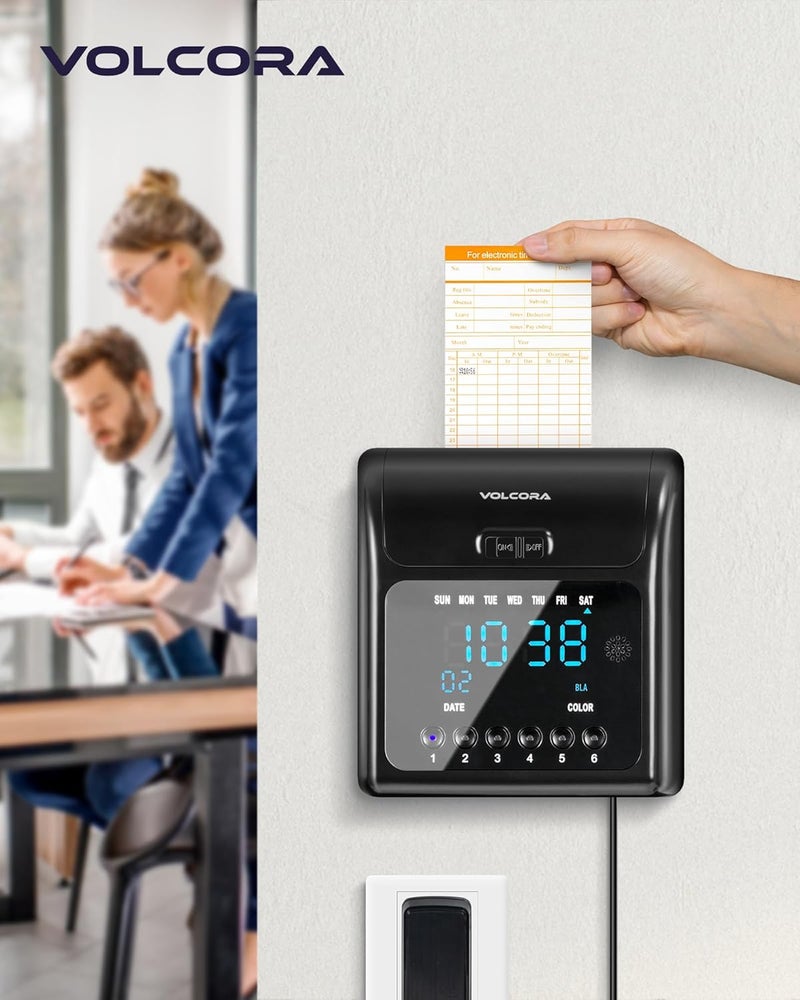 Volcora 100 Pack Time Cards for Employees 2 Sided 7.4 x 3.4" Sprint for Time Clock, Timecards Monthly for Time Recorder, Overtime and Total Hours Included - Image 5